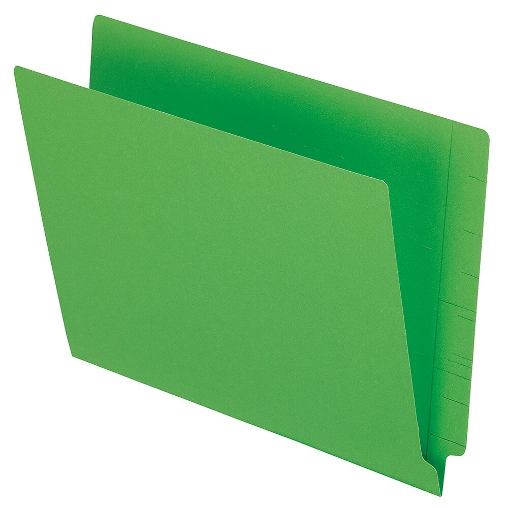 Pendaflex Reinforced Green End-Tab File Folders - Letter Size - 100/Box
