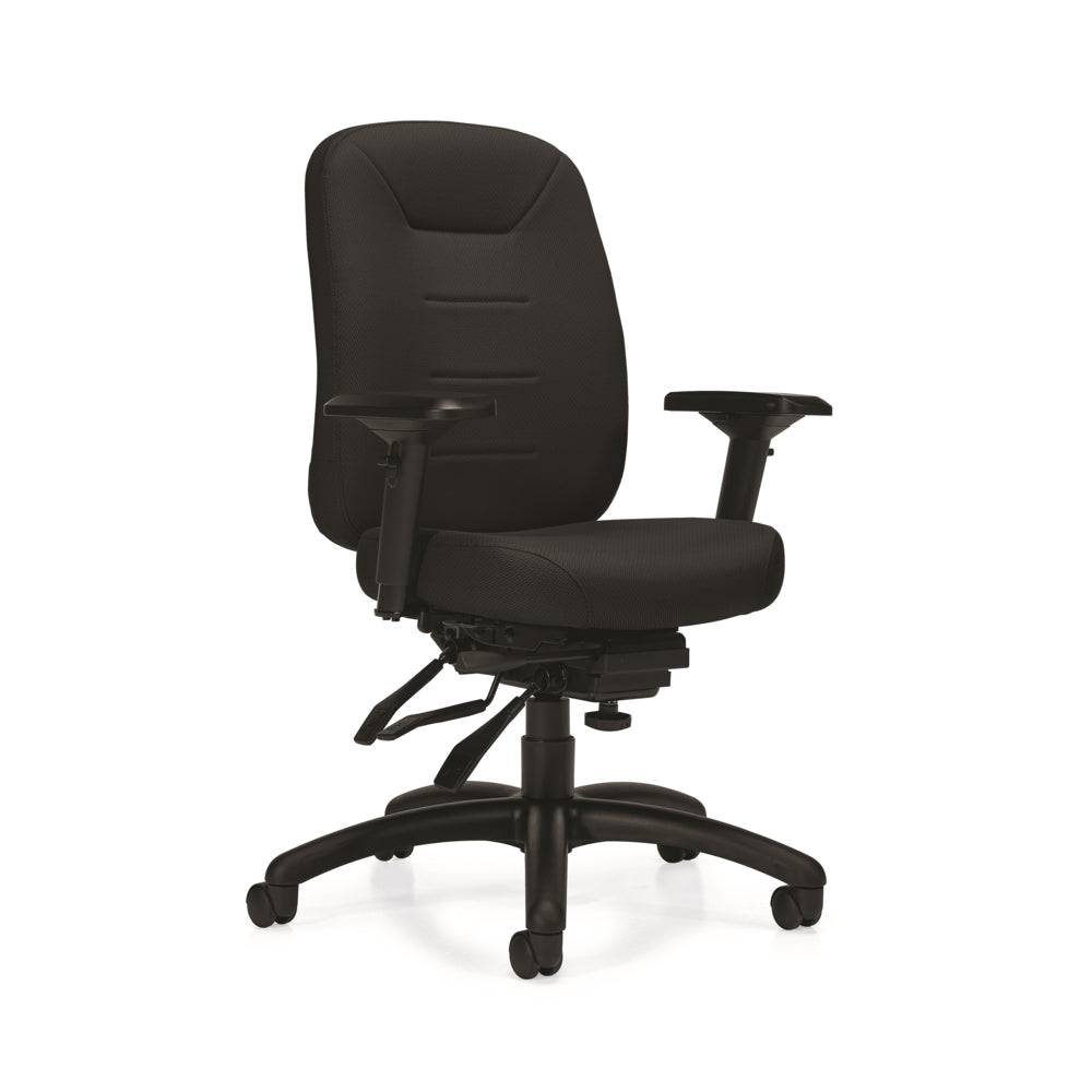 Global ErgoComfort Petite High Back Multi-Tilter Chair - Black