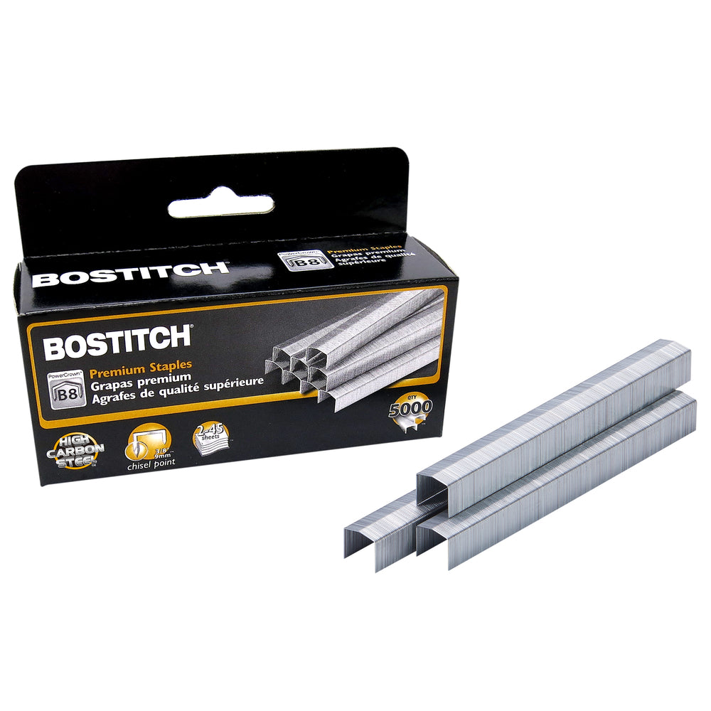 Agrafes Bostitch B8 PowerCrown Premium - 9 mm (3/8 po) - Paquet de 5 000
