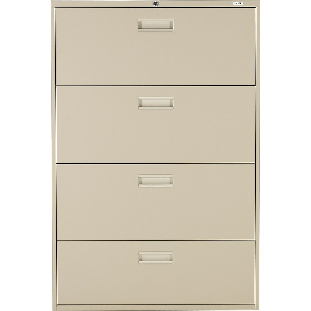 Staples Lateral File Cabinet, 4-Drawer, Sand