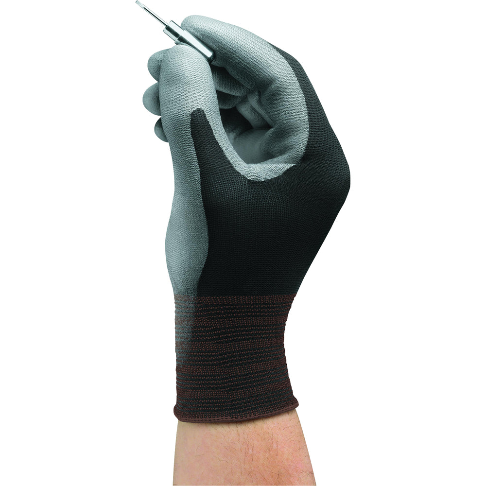Gants industriels en nylon Ansell Hyflex 11-601 - Taille 6 - Noir/Gris - Paquet de 24