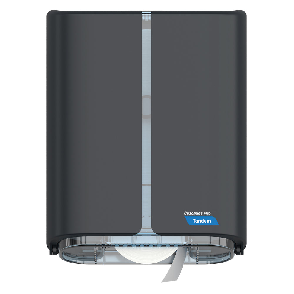 Distributeur de papier hygiénique Cascades PRO Tandem, rouleau simple, gris foncé