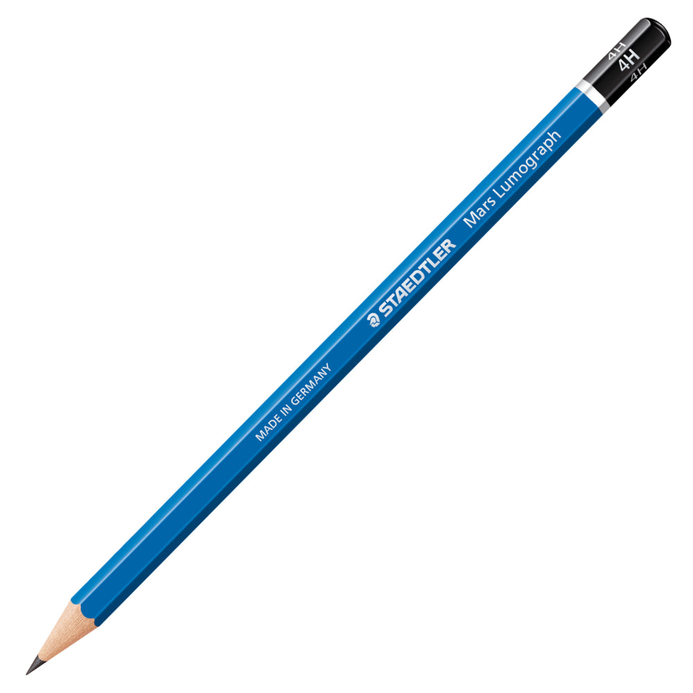 Staedtler Mars Lumograph 100 4H Degree Pencil - 6 Pack