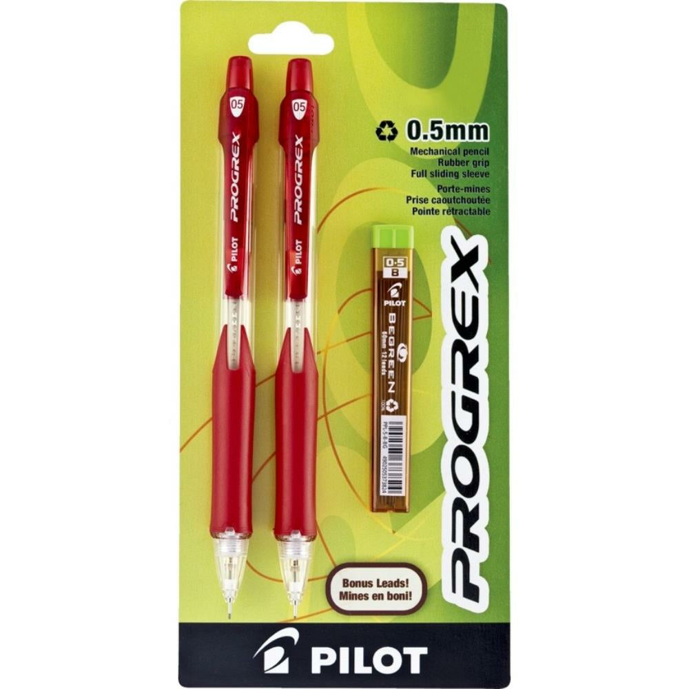 Porte-mines Pilot BeGreen Progrex. 0,5 mm. Couleurs assorties. Paquet de 2.