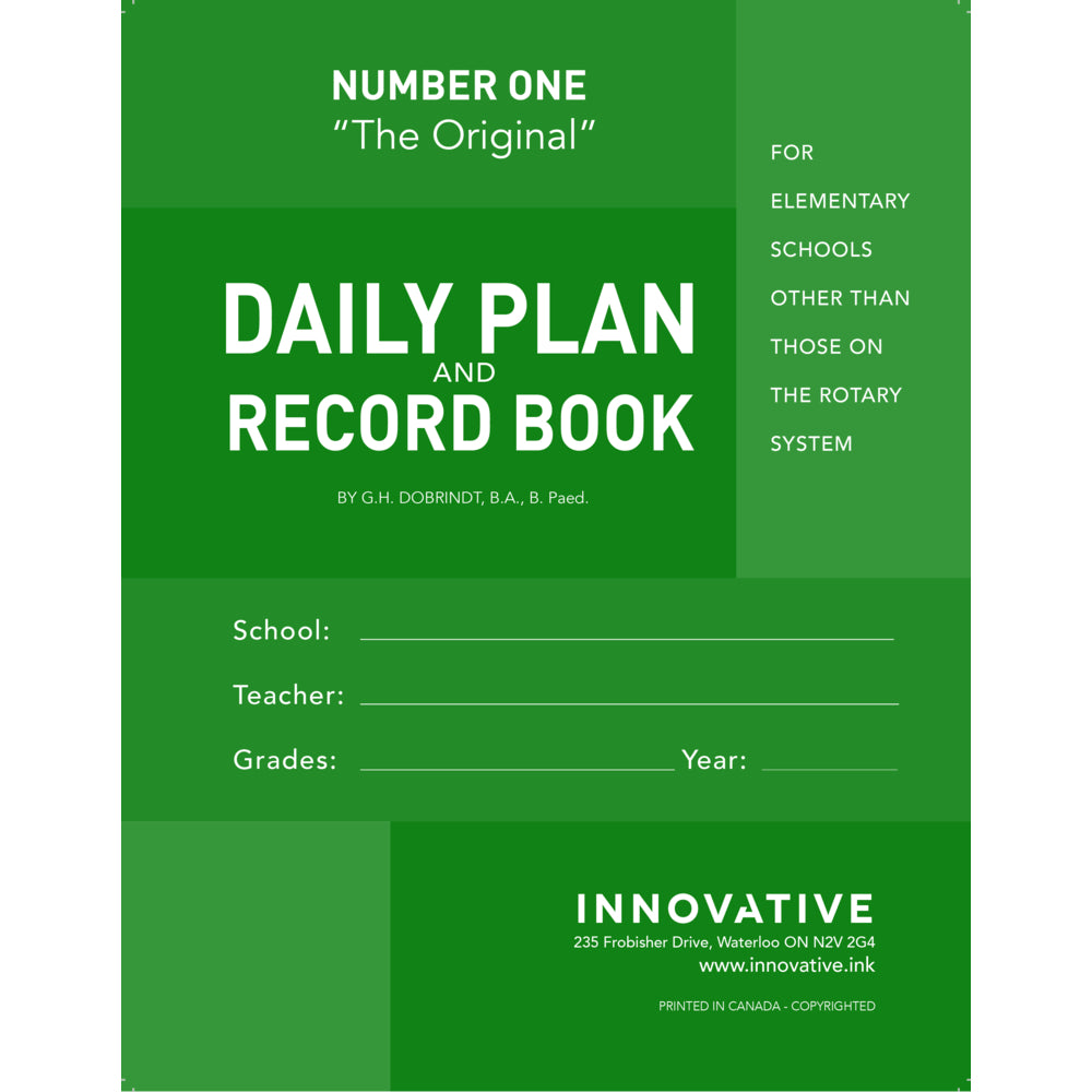 Number One "The Original" Daily Plan and Record Book for Elementary - English