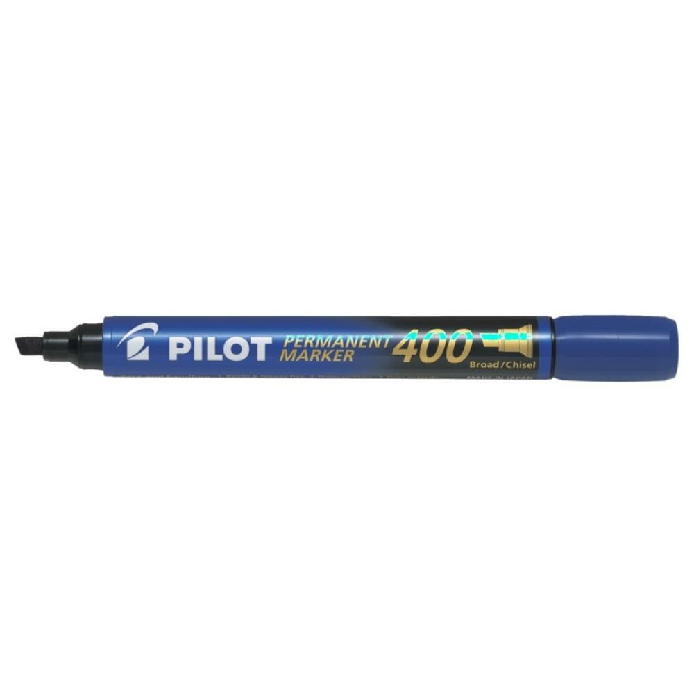 Pilot Permanent Marker, Chisel tip, Blue, 12/box