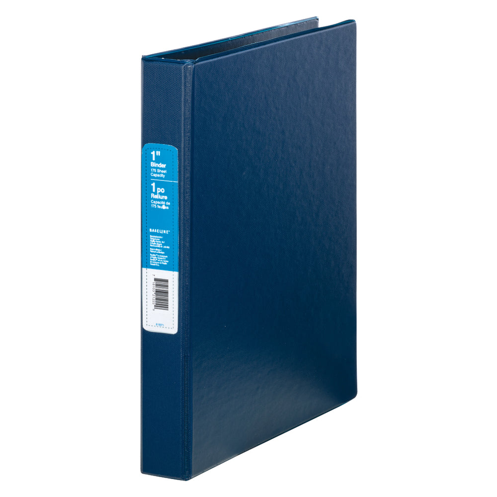 Staples 1" 3-Ring Economy Binder - Blue
