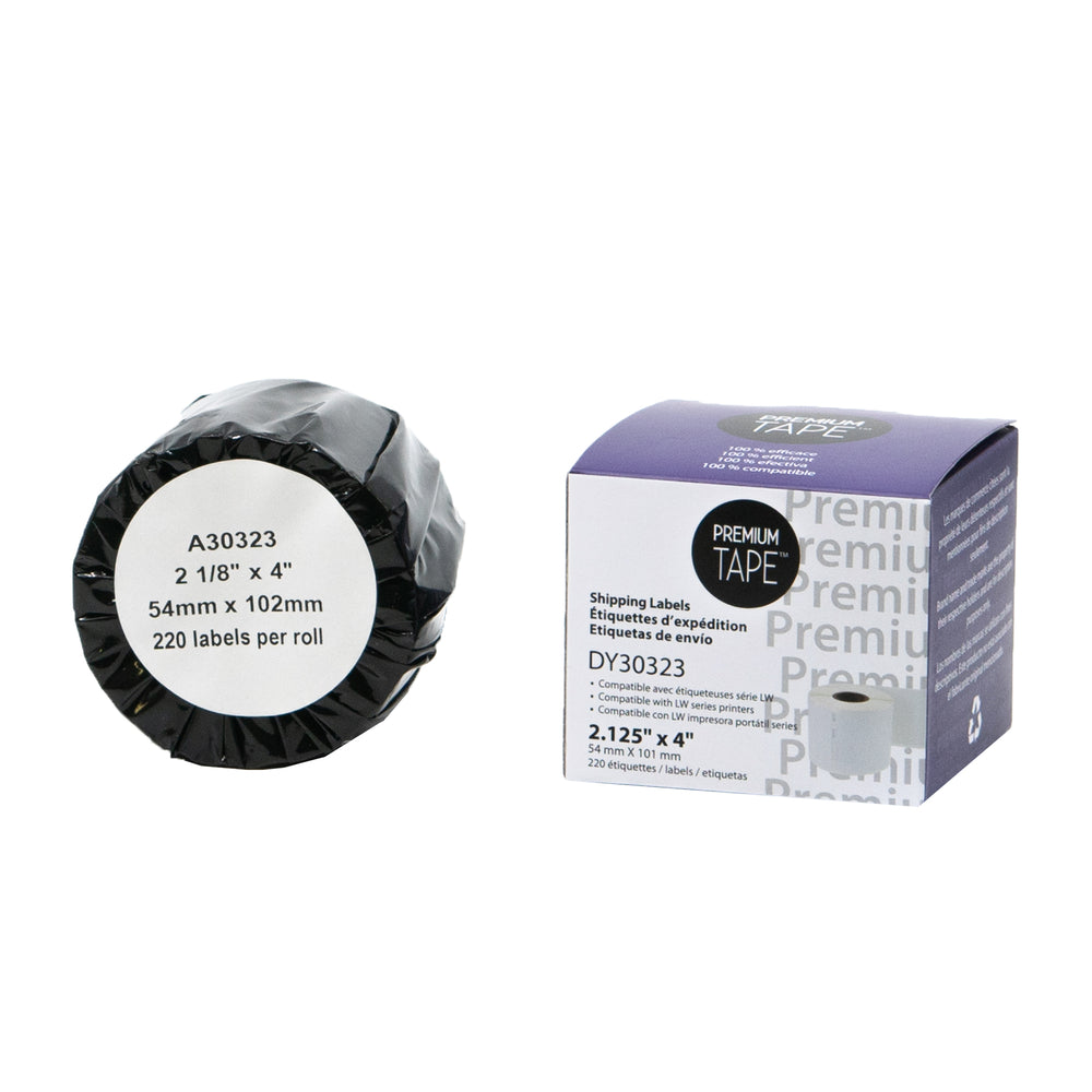 Étiquettes d'expédition Nutone Premium Tape - Compatible avec Dymo 30323 - 2-1/8" x 4" - 220 étiquettes