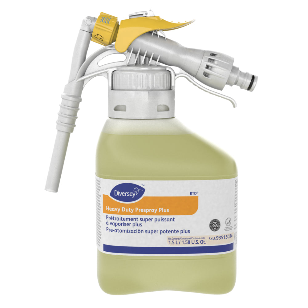Diversey Heavy Duty Prespray Plus - Floral Scent - 1.5L RTD - Yellow - 2 Pack