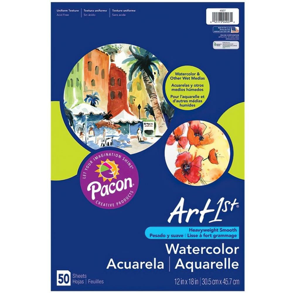 UCreate Watercolour Paper, White, 90 lb., 30.5cm x 45.7cm, 50 Sheets