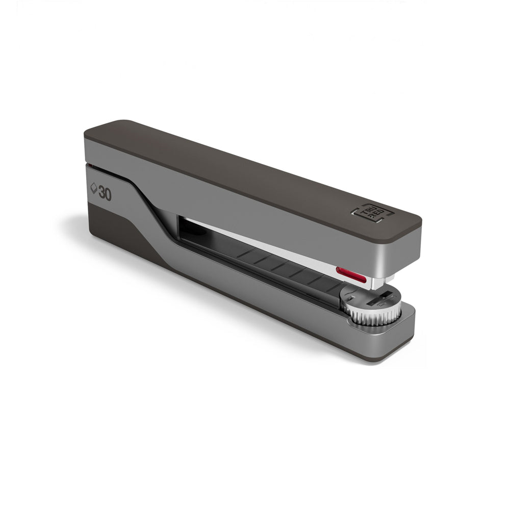 Agrafeuse de bureau pleine bande TRU RED Premium - Capacité de 30 feuilles - Gris/Rouge
