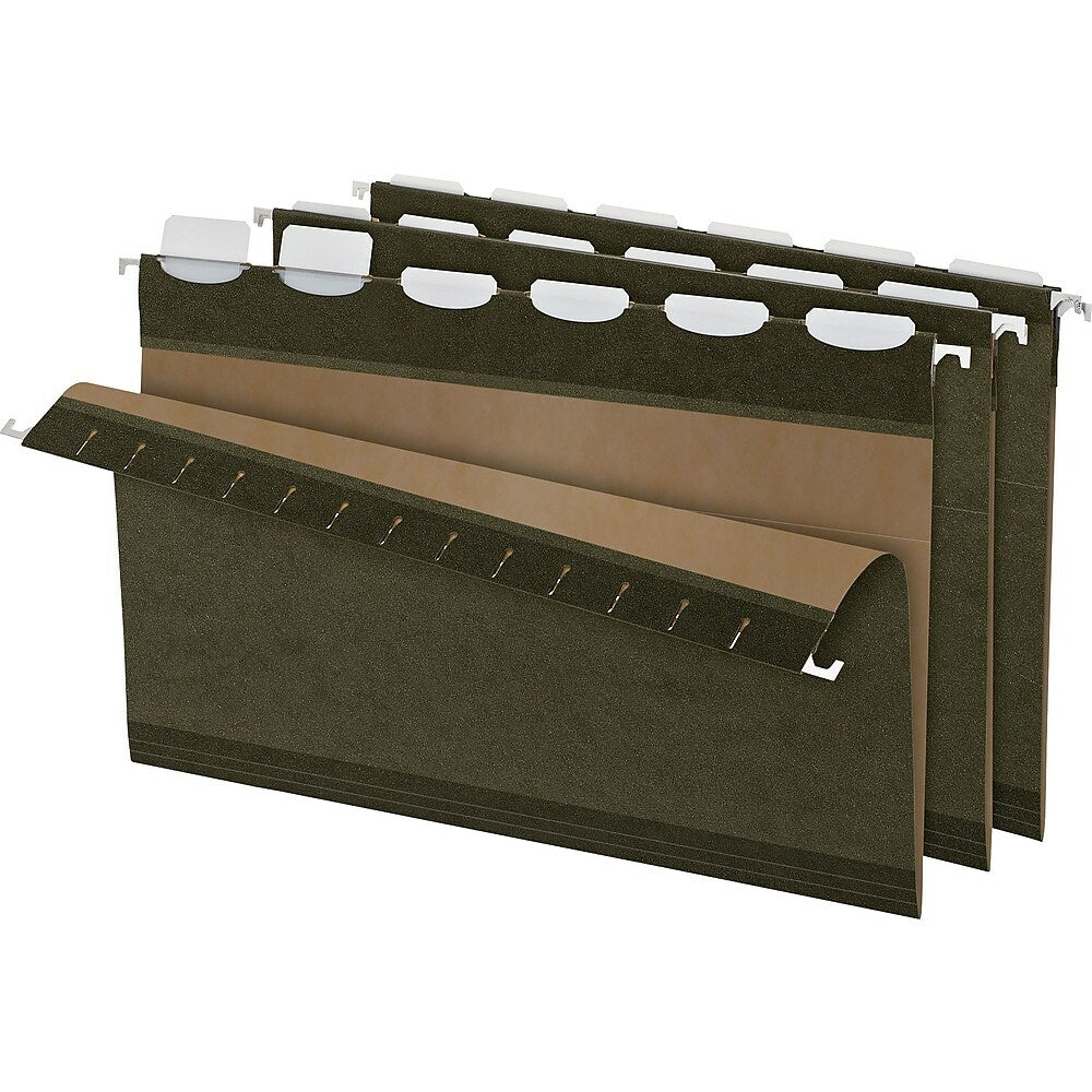 Chemises suspendues Pendaflex renforcées Ready-Tab Standard vertes - Format légal - Paquet de 25