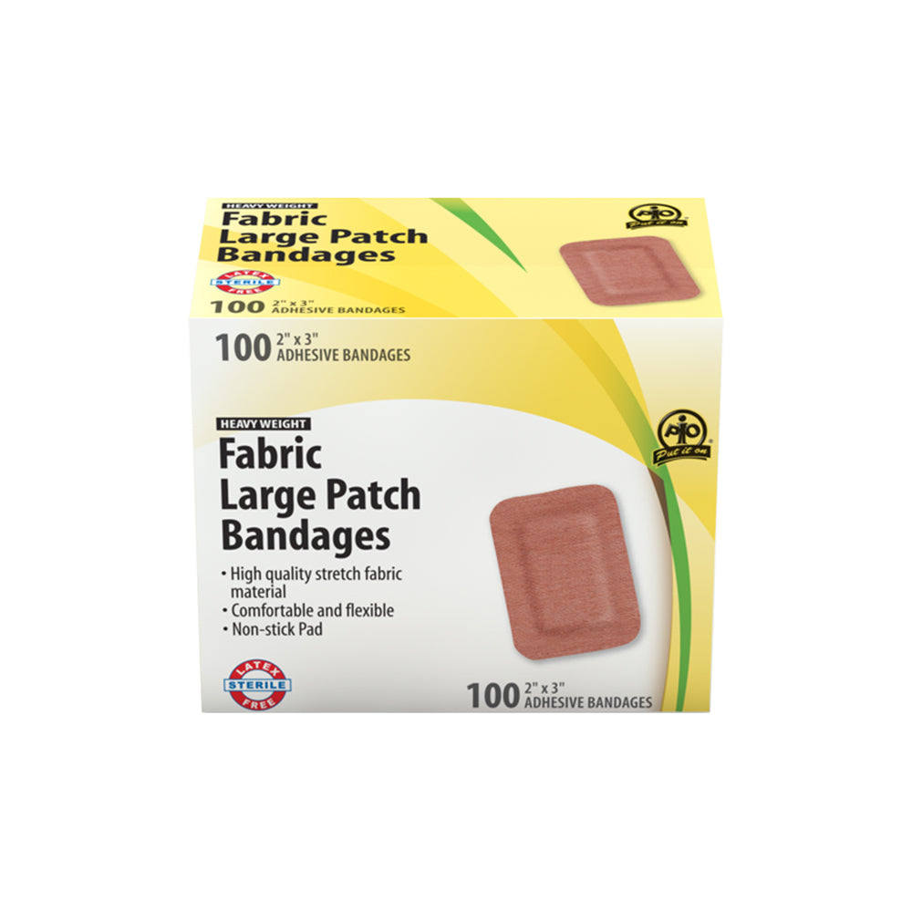 Pansements en tissu WASIP Patch - Grand - 7,5 cm L x 5 cm l - Paquet de 100