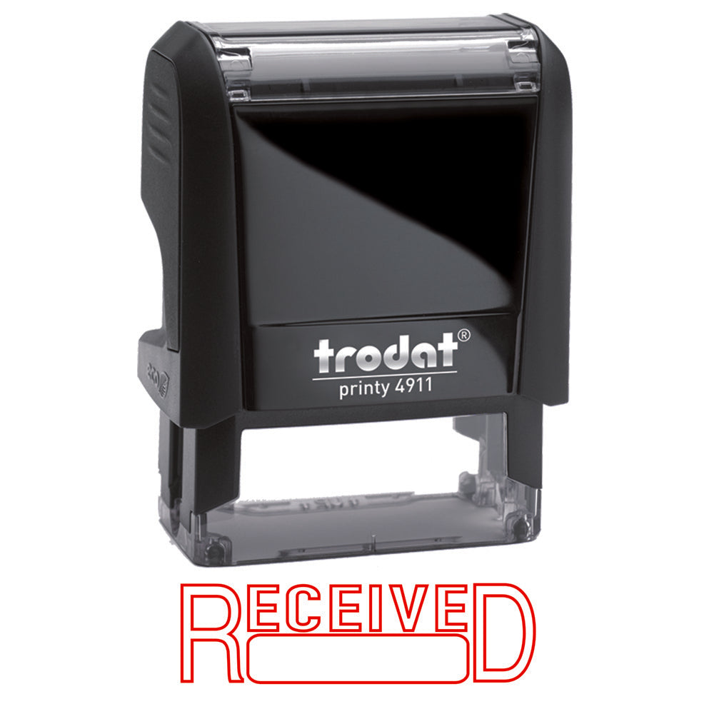 Trodat Printy 4911 Climate Neutral Self-Inking Stamp with Window - "RECEIVED"