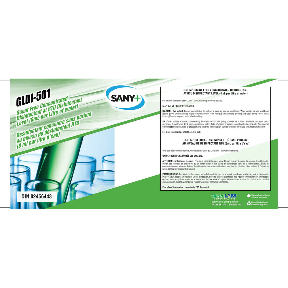 Sany+ GLDI-501 Secondary Label Disinfectant - 5 Pack