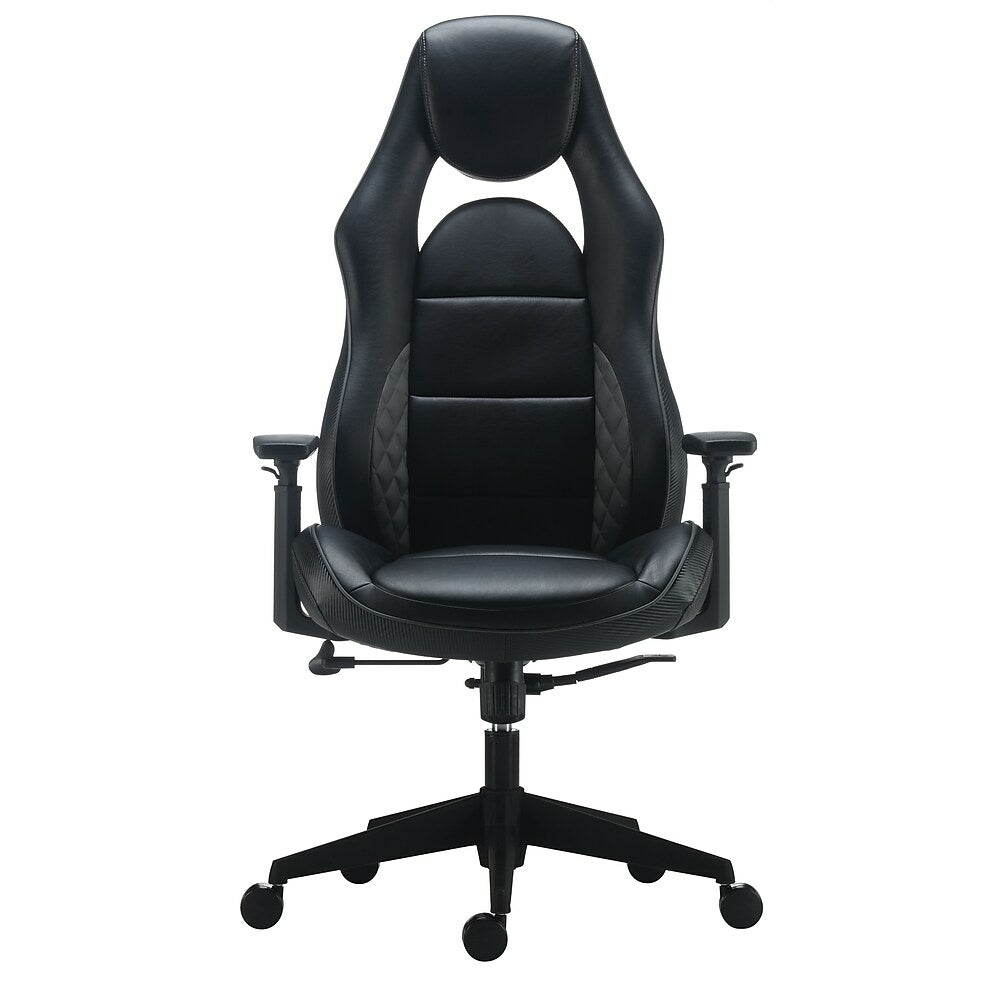 Staples Draelon Bonded Leather Executive Gaming Chair Black