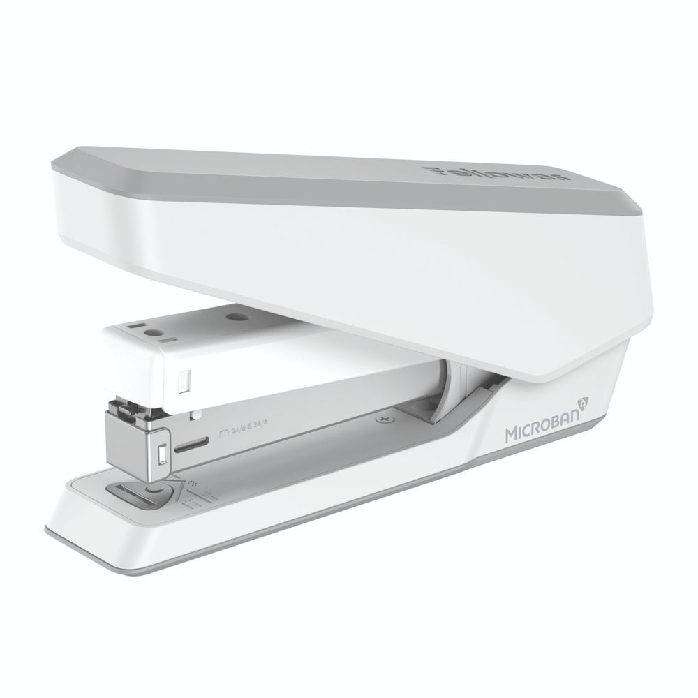 Fellowes LX850 Full Strip EasyPress Antimicrobial Stapler - White