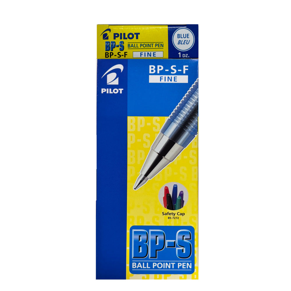 Pilot BPS Ballpoint Pens - Fine Point - Blue - 12 Pack