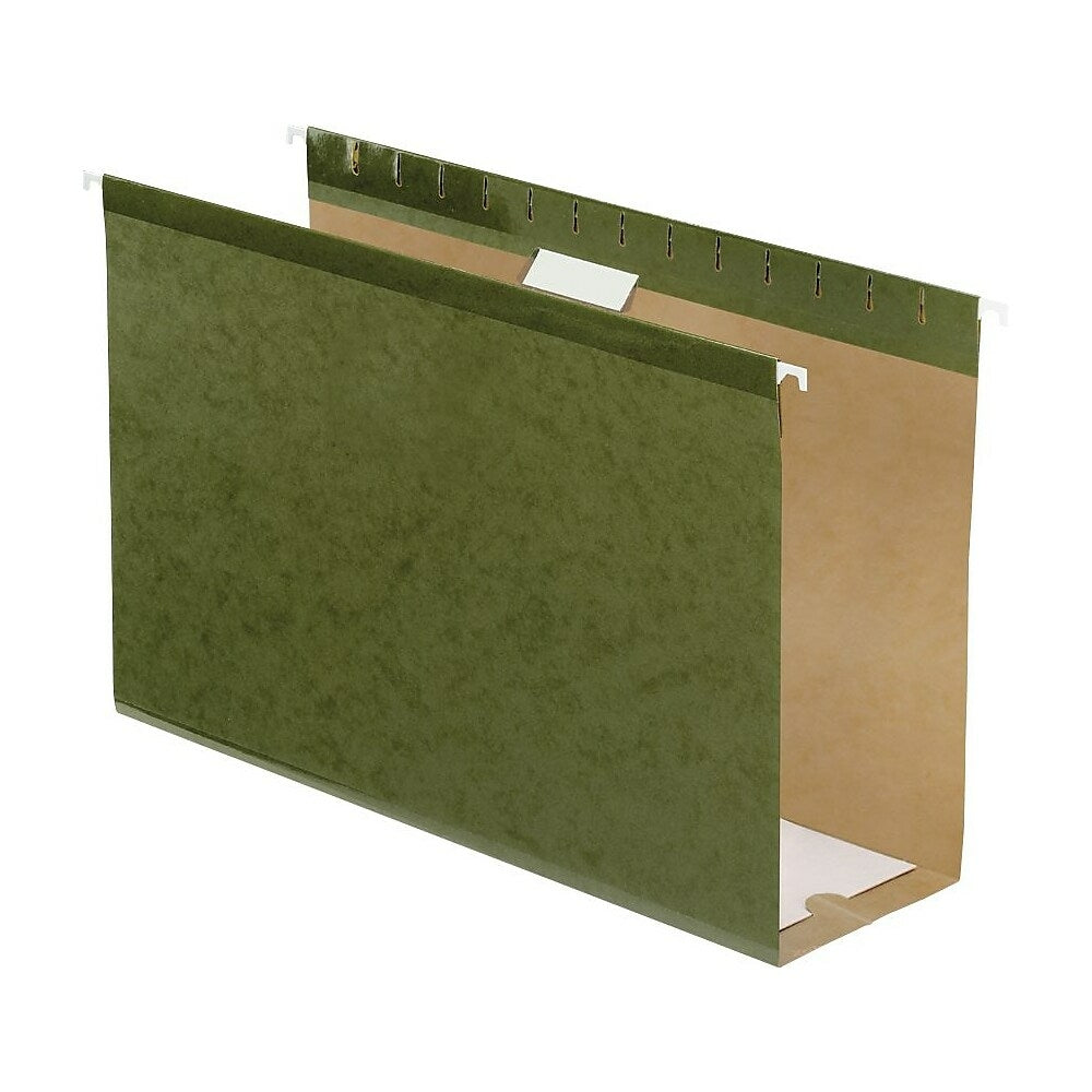 Pendaflex Extra Capacity Reinforced Standard Green Hanging Folders - 4" Expansion - Legal Size - 25 Pack