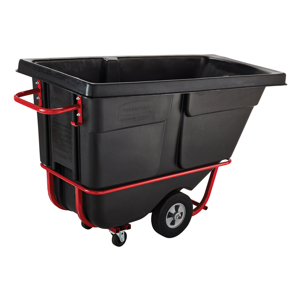 Chariot basculant rotomoulé Rubbermaid Commercial - Usage standard - 1/2 verge cube - Noir