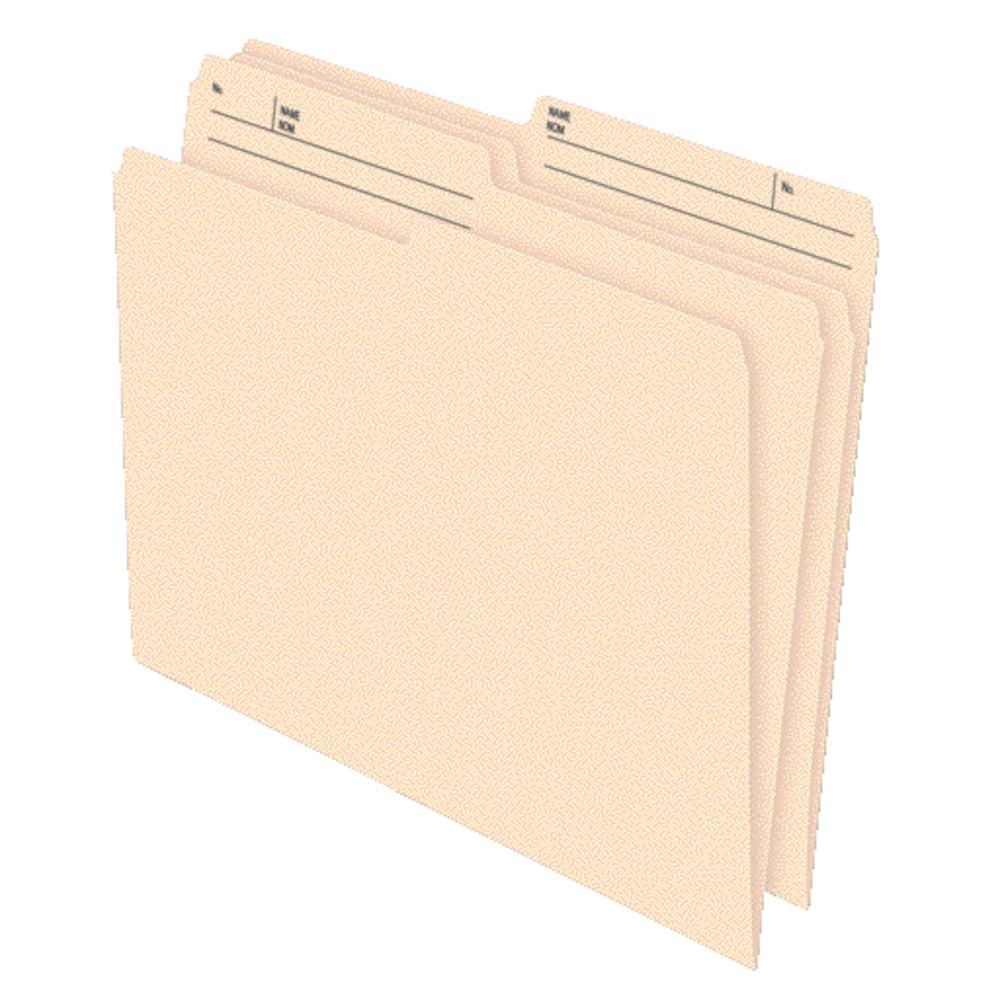 Chemises Oxford avec onglet demi-coupe - Format lettre - Manille - Paquet de 100