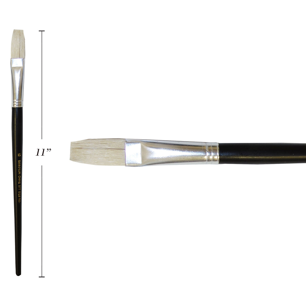 Selectum Paintbrush - Flat - Hog Hair - #16