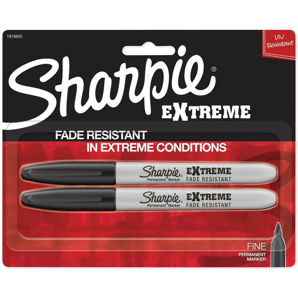 Sharpie Extreme Permanent Fine Markers, Black, 2 Pack