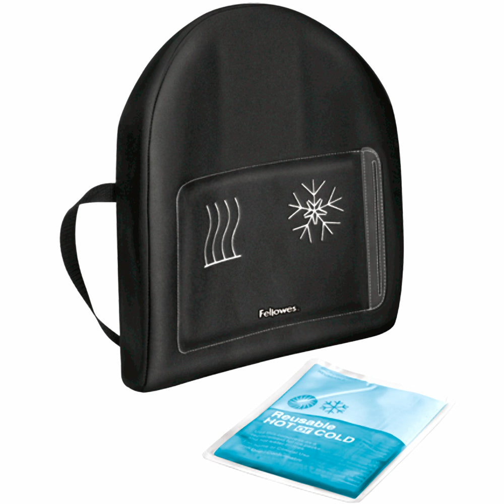 Fellowes Heat & Soothe Back Support - Black