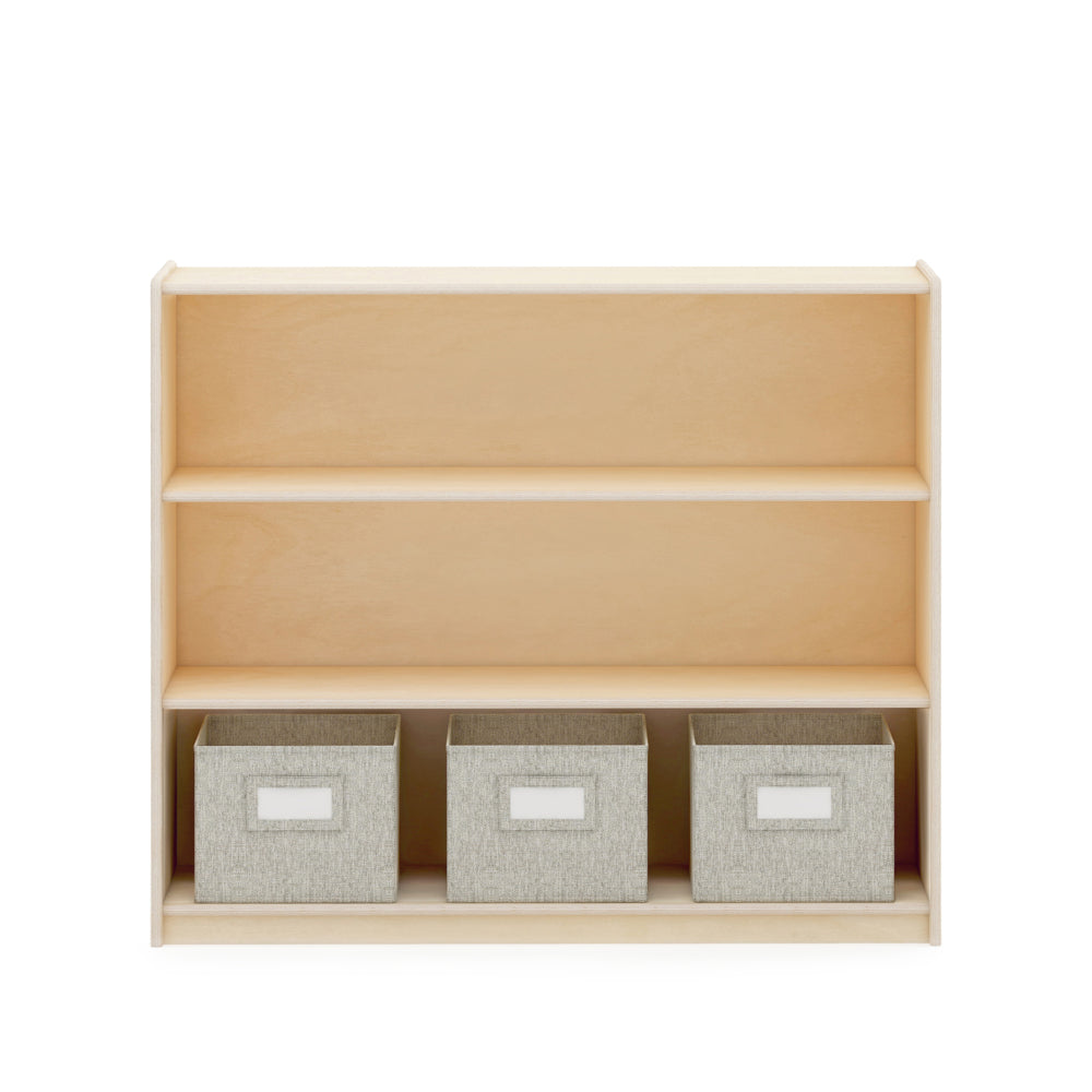 Guidecraft EdQ Essentials 36" 3-Shelf Open Storage - Natural
