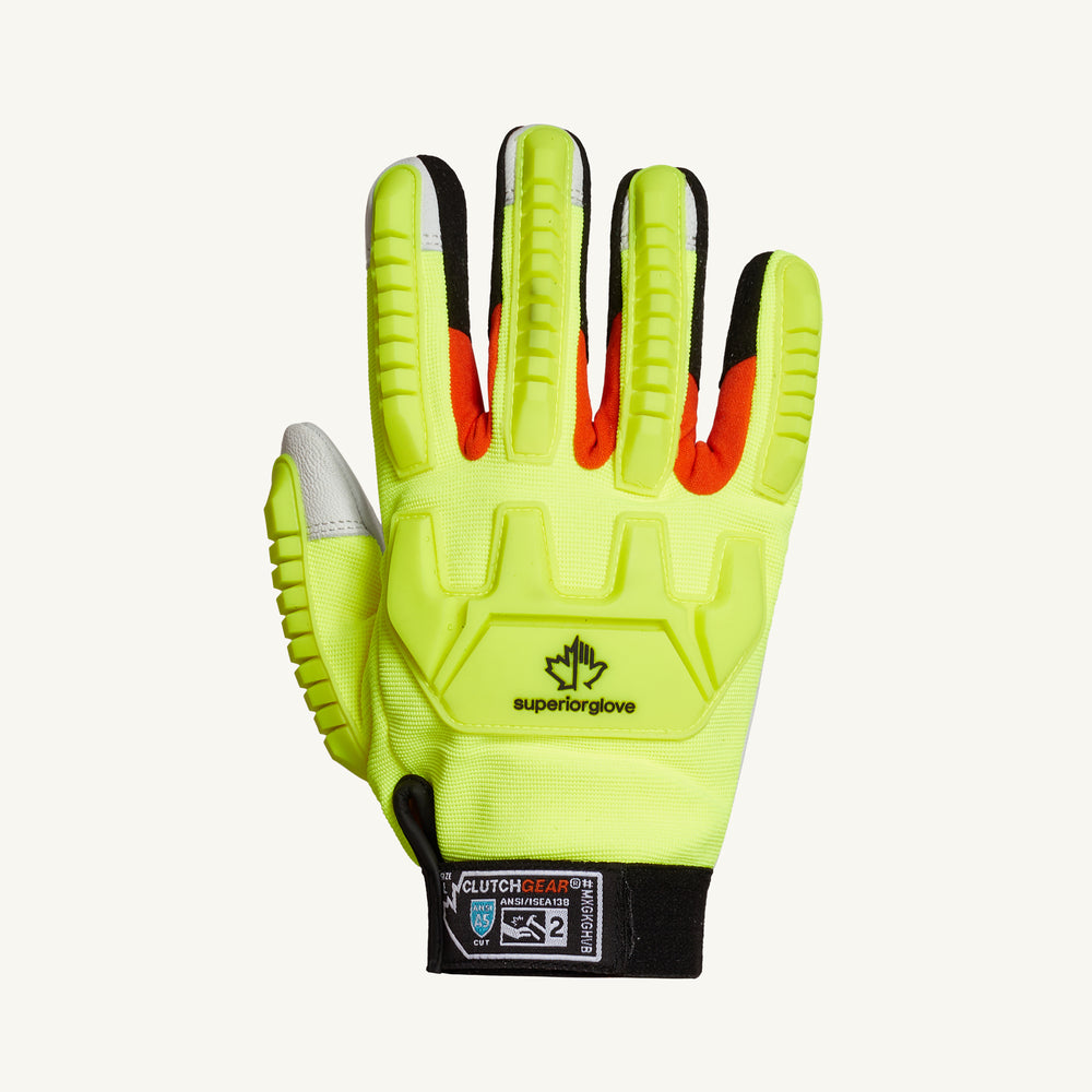 Clutch Gear Leather Mechanic Gloves - White - Small - Each