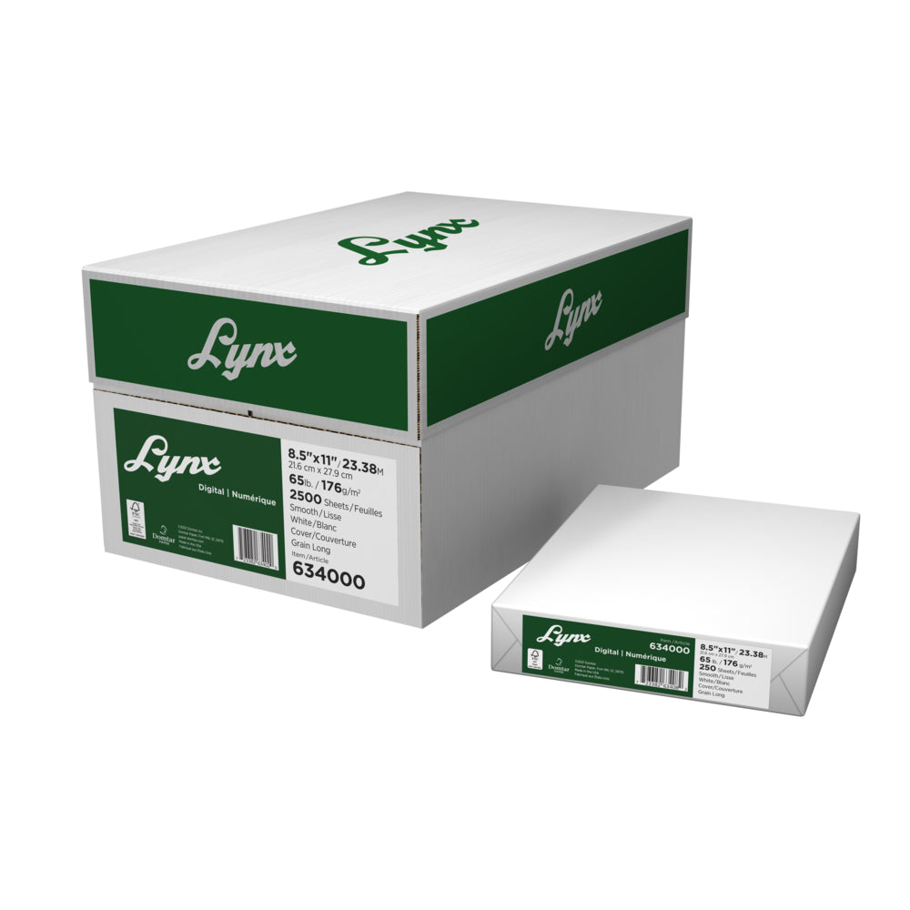 Papier numérique lisse Spicers Lynx - 8,5" x 11" - 65 lb - Blanc - 96 brillant - FSC - 250/paquet