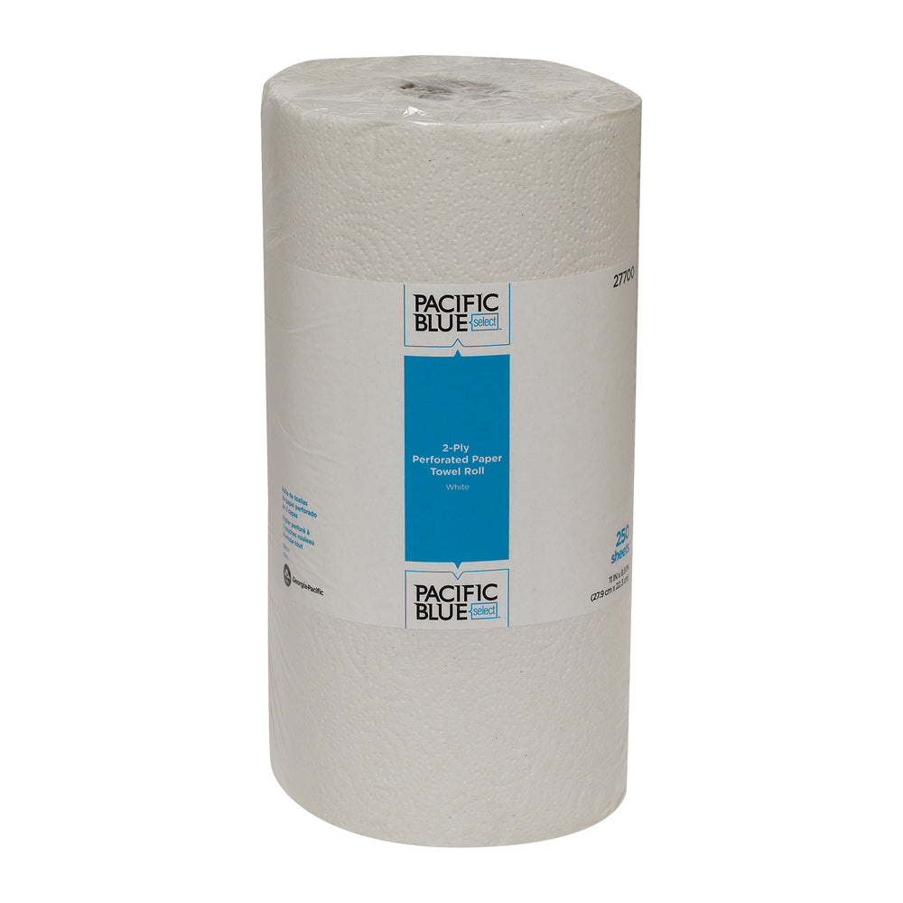 Pacific Blue Select 2-Ply Perforated Kitchen Towel Rolls - 12 Pack