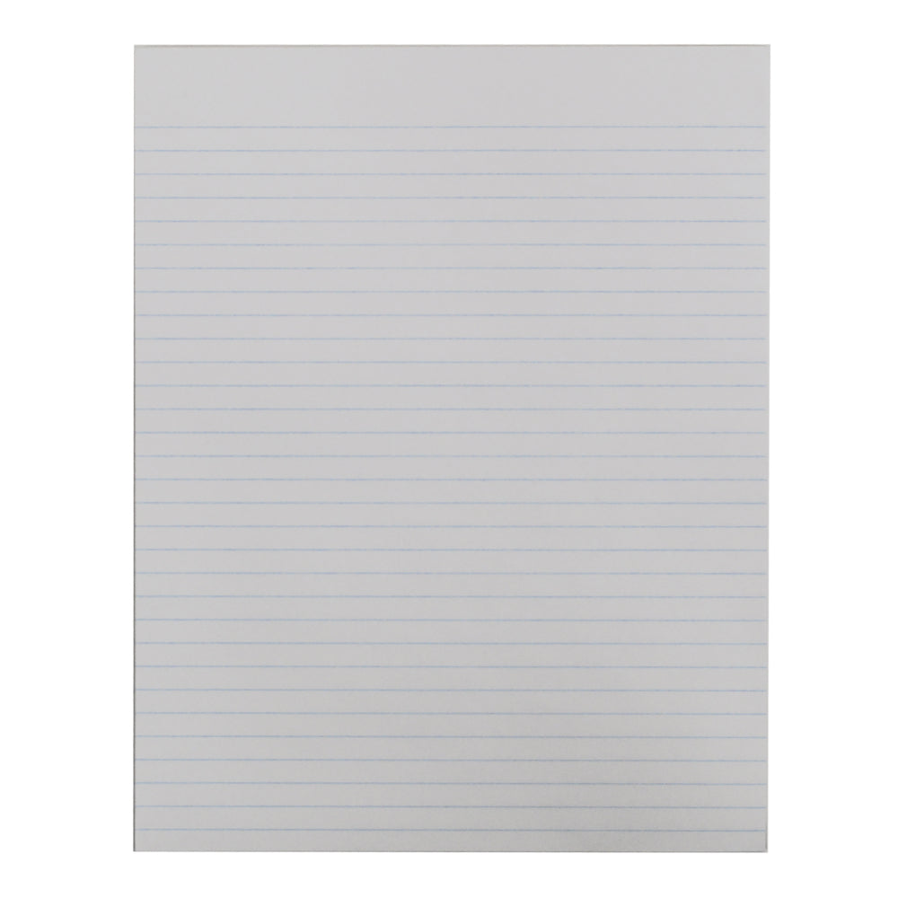 Bloc-notes Hilroy Stock - Ligné (5/16") - 8 1/2" x 11" - Blanc - 96 feuilles