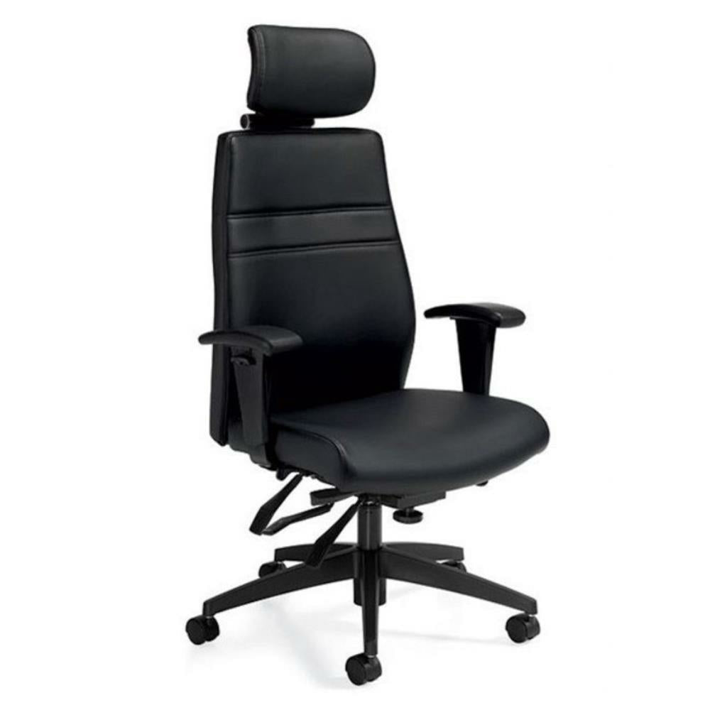 Chaise ergonomique à dossier haut M-task noire
