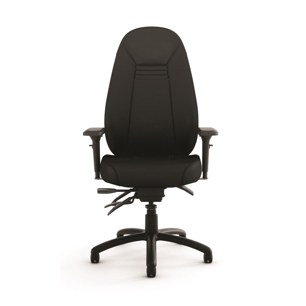 Chaise Obusforme Comfort à dossier haut, bleue