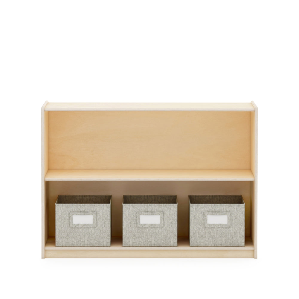 Guidecraft EdQ Essentials 30" 2-Shelf Open Storage - Natural
