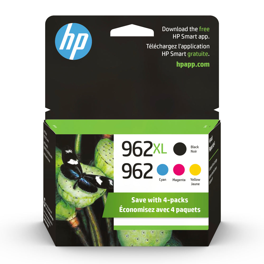 Cartouche d'encre noire HP 962 CMY/962XL - Pack de 4 (3JB34AN#140)