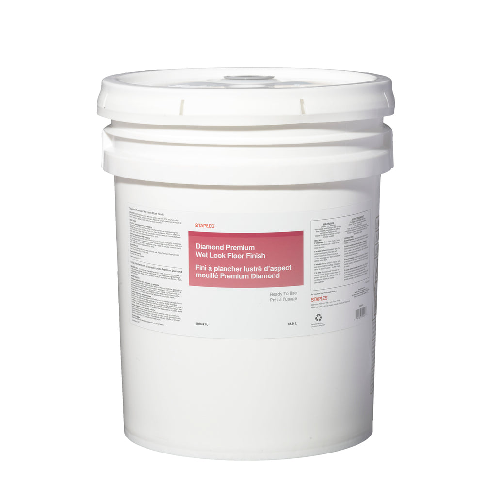 Staples Diamond Premium Wet Look Floor Finish - 18.9 L