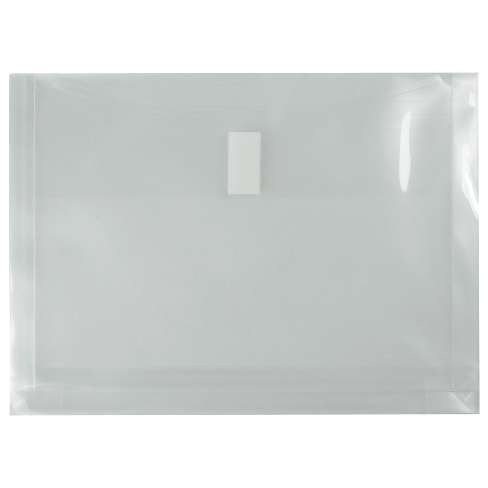 Winnable Side Opening Velcro Closure Poly Envelope - 1-1/4" Expansion - 8-3/4" x 11-3/4" - Clear