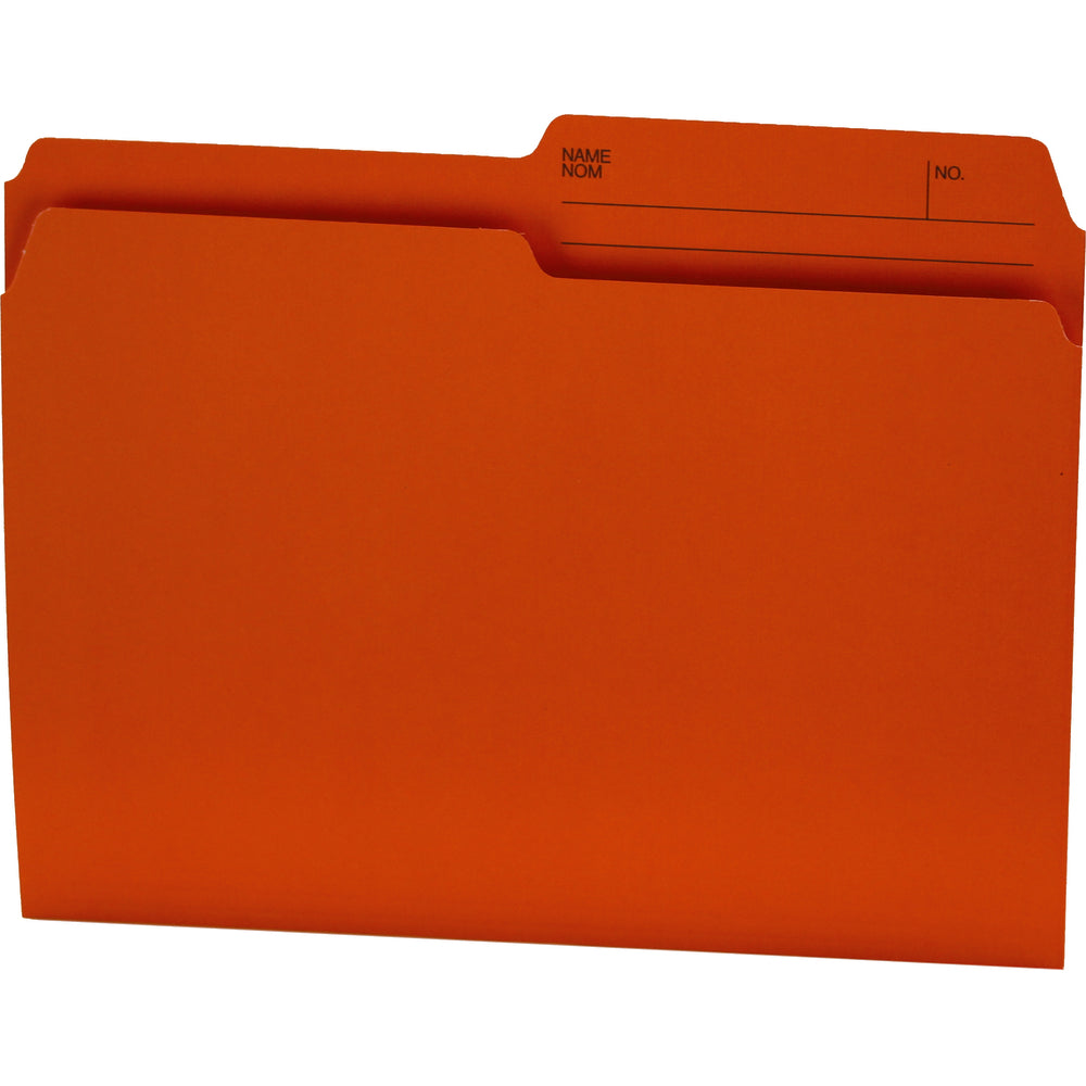 Hilroy Reversible File Folders - Letter Size - Orange - 100 Pack