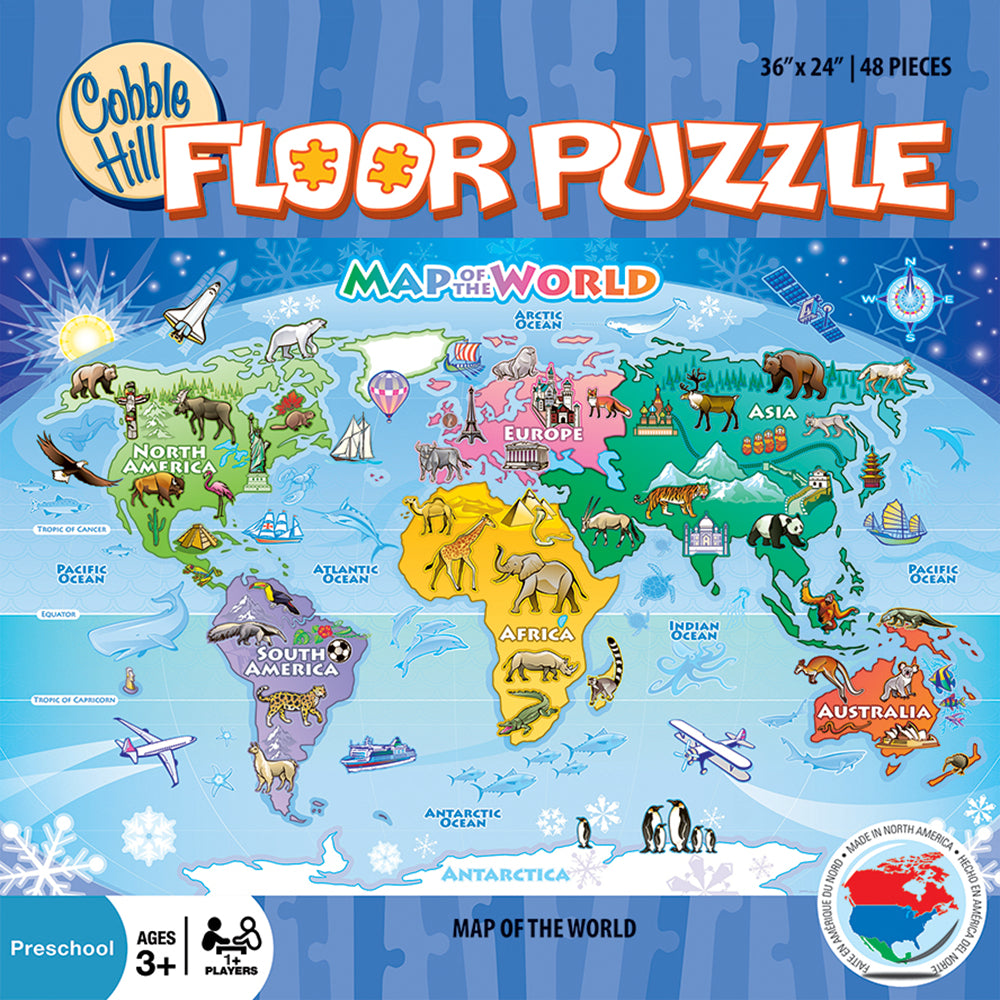 Puzzle de sol Outset Media Map of the World