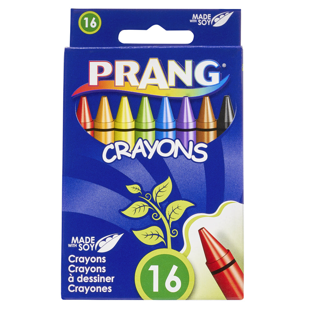 Crayons Prang - Taille standard - 16 couleurs assorties - Paquet de 16