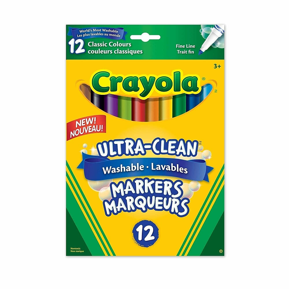 Crayola Washable Markers - Fine Tip - 12 Pack