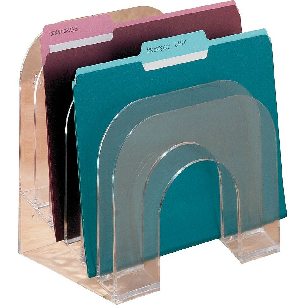 Rubbermaid Optimizers Jumbo Incline Sorter, Clear