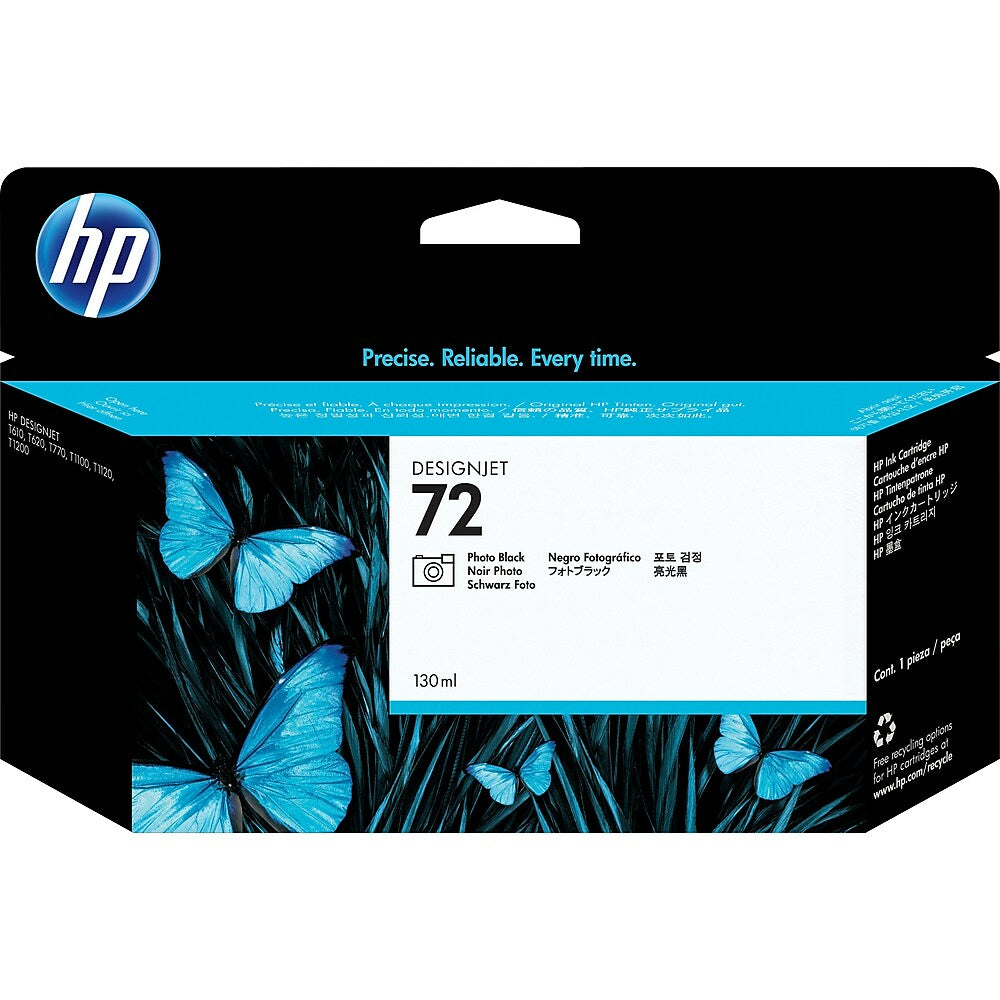 Cartouche d'encre HP C9370A 72 - Noir photo - 130 ml