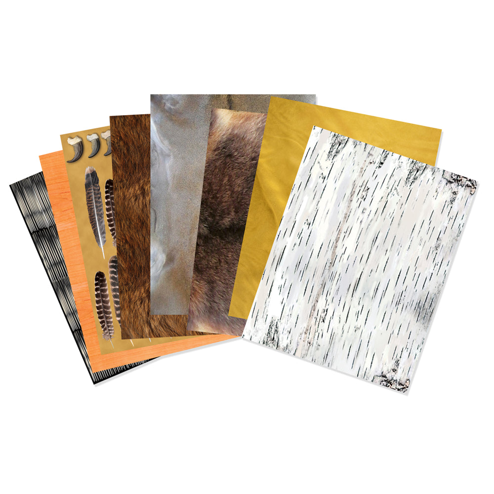 Papiers artisanaux autochtones Roylco, 22 x 28 cm, 8 motifs, 40 feuilles/paquet