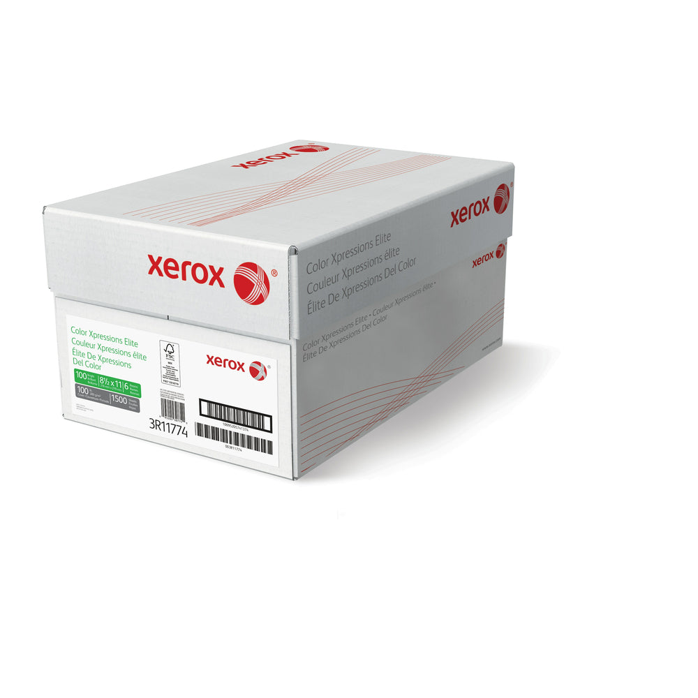 Papier de couverture Xerox Color Xpressions Elite, 8 1/2" x 11", 100 lb, 100 brillant, 250 feuilles/paquet