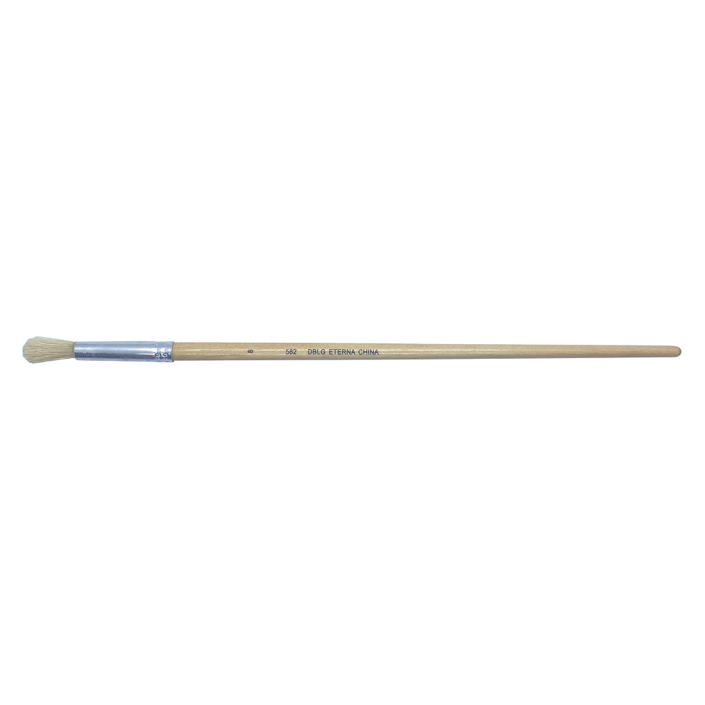DBLG Imports Eterna #582 Long Handle Round Poster Brush - Size 8 - 12 Pack