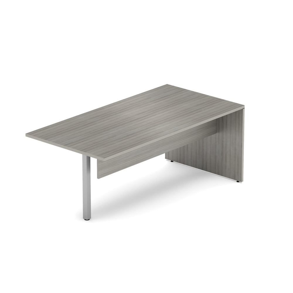 Bureau à emporter Newland avec pied carré - 72" x 36" - Gris clair