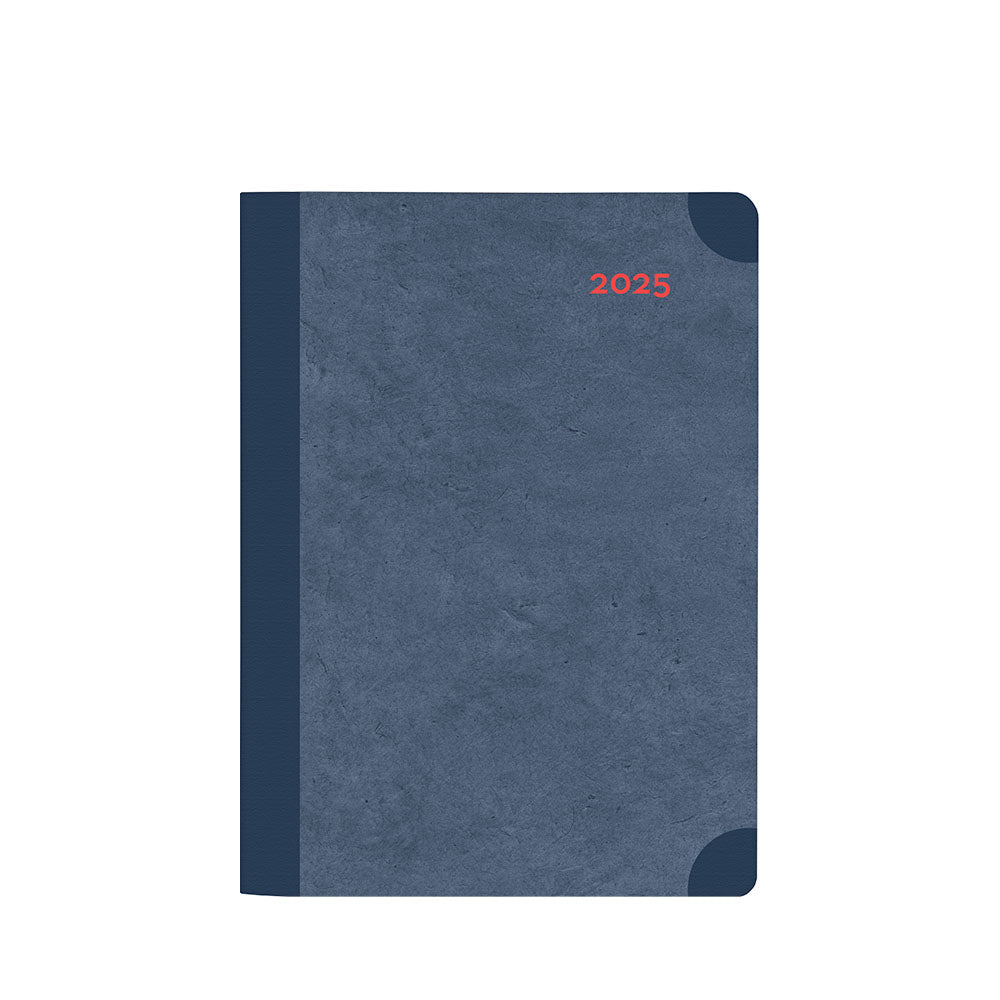 W. Maxwell 2025 Memo Daily Planner - 7.25" x 9.75" - Blue - Bilingual